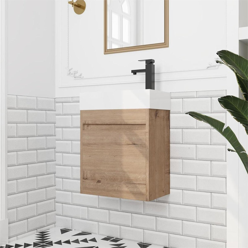 Ensemble de meuble-lavabo simple 18,12 po Cydnei, Imitation chêne
