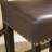 Backless Brown Faux  Leather Counter Stool