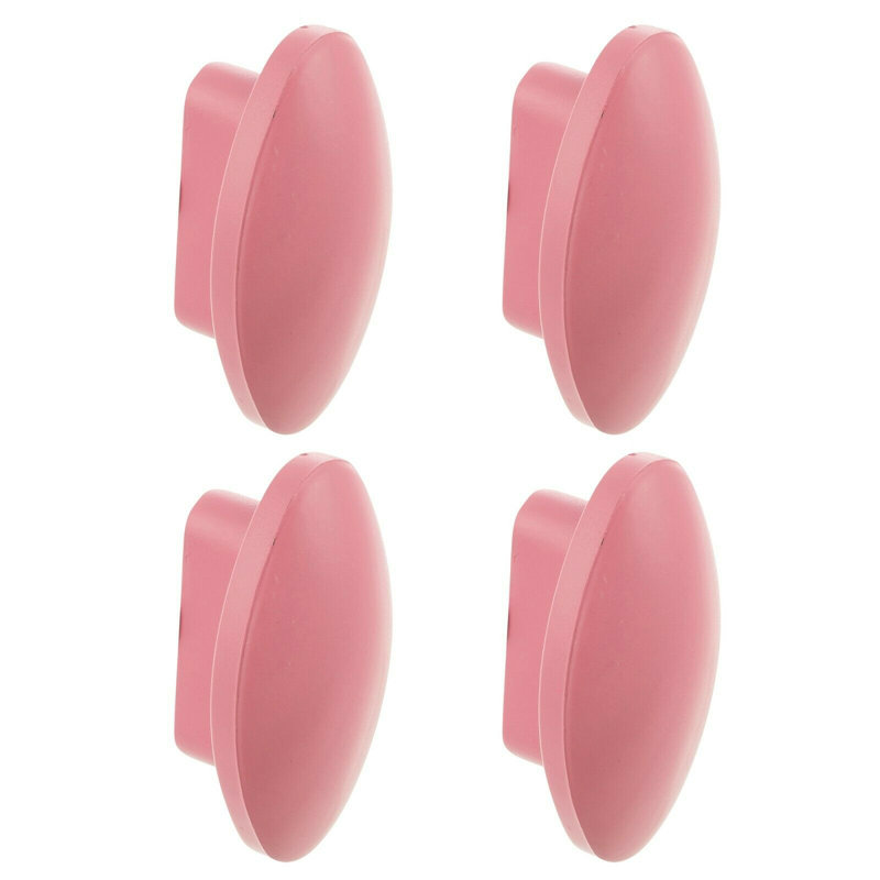 Plastic, Wood And Metal Handles & Knobs Blue Plastic Ovals Handle X4, Pink