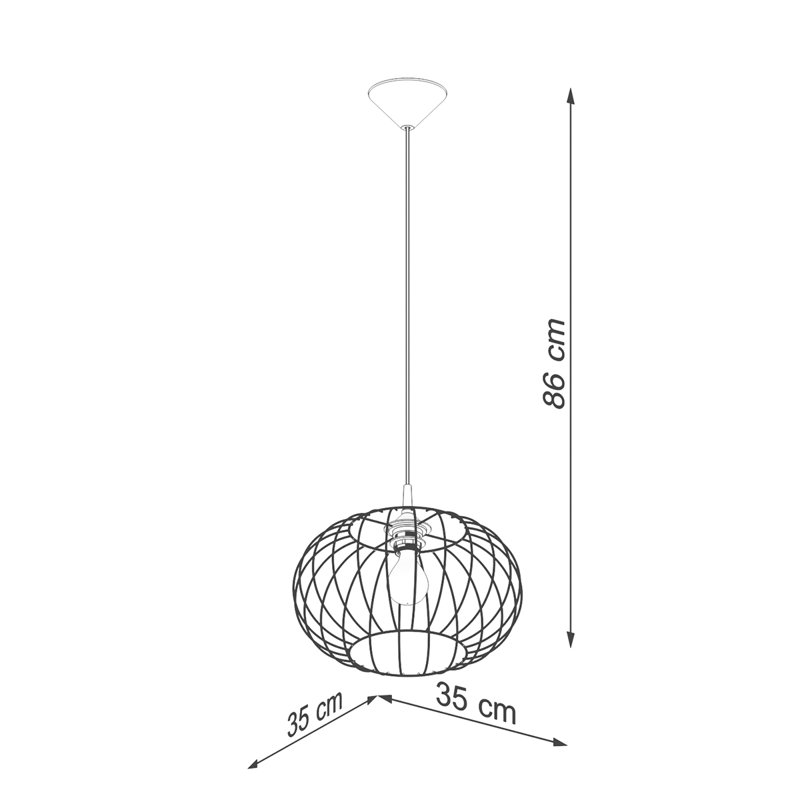 Tsuno 1 - Light Black Drum Pendant