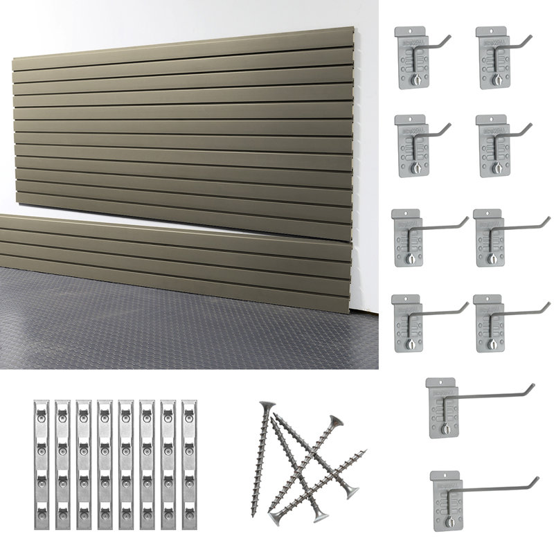 Slatwall Large Standard Duty Starter System, Graphite Steel