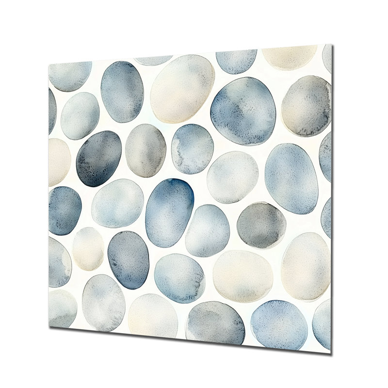 Minimalist Meditation Stone Collage II - reproduction d'art traditionnelle en métal, art mural méditation en métal