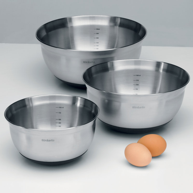 Brabantia Profile 3 Piece Mixing Bowl Set