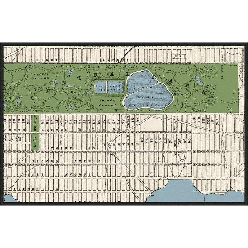 New York Parks Map 6 Print by Thom Filicia