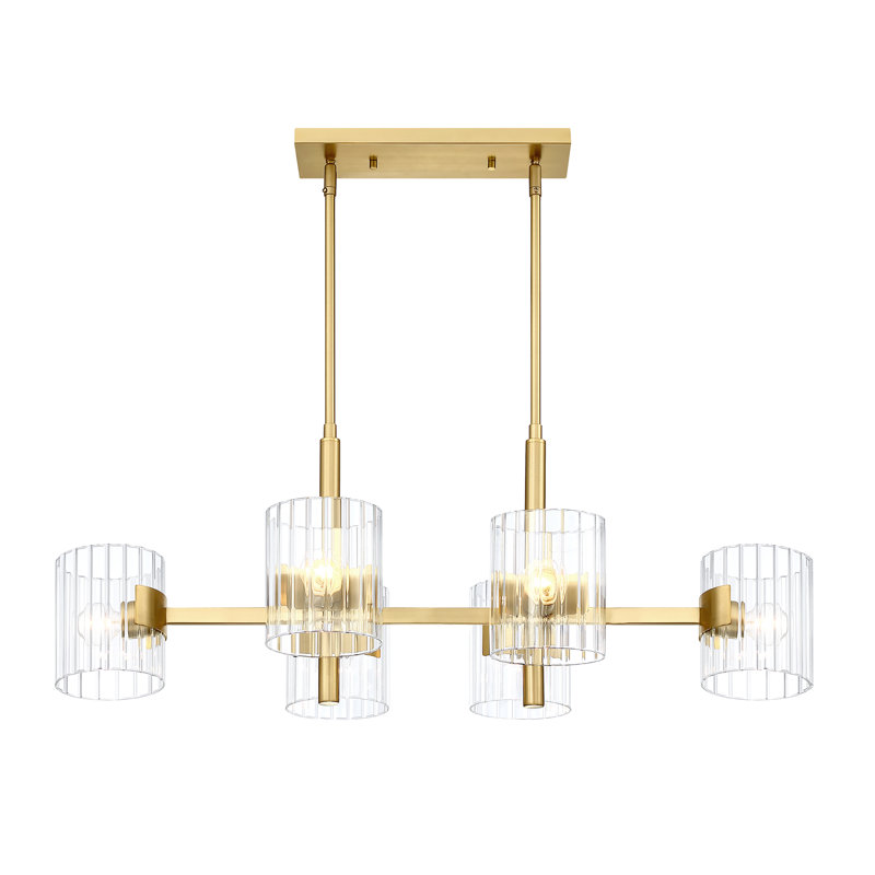 6 - Light Gold Cylinder Pendant