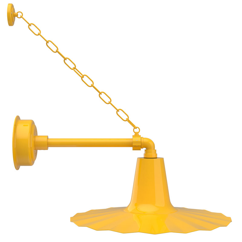 Iris LED Wall Light, 7.5" H x 20" W x 20" D, Yellow