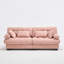 Canapés profonds à assise profonde, canapé rose moderne à structure en bois pour la maison