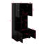 Armoires de rangement hautes pour salle de bain, armoire autoportante avec 4 portes, tablettes réglables, tablettes ouvertes multicouches-1562872167