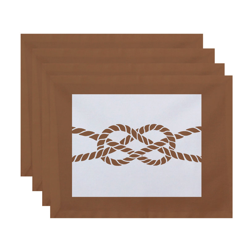 Hancock Polyester Nautical Rectangle Placemat, Beige/Taupe