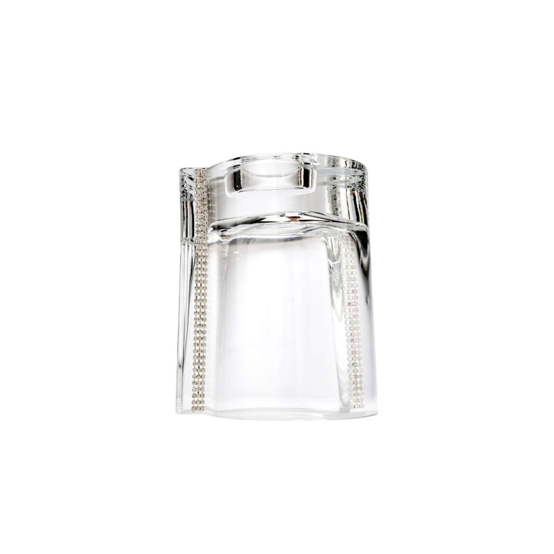 Le Monde 1389/SW, 6'' Crystal Candlestick w/Rhinestones, Candle Holder, Decorative Gift