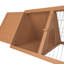 Vida Wooden Pet Rabbit Hutch Triangle, Bunny Guinea Pig Cage Animal House Enclosure Outdoor Run