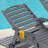 Dark Gray Outdoor Lounge Chair Two-Piece Set, Made Of High-Density Polyethylene, With Wheels And Cup Holders, 5 Adjustable Positions, Suitable For Pool Terraces.-981370677