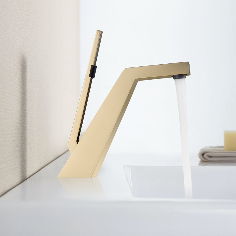 Single-Hole Single-handle Bathroom Faucet, Brushed Gold