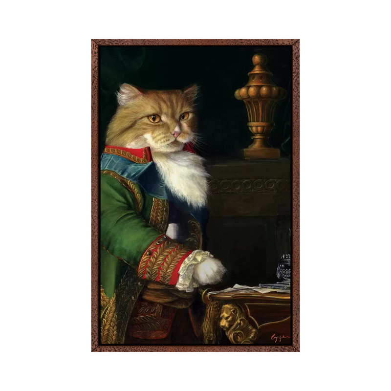 Waldo 1 Piece Painting on Canvas, 101.6 cm H x 66.04 cm W, Classic Brown Wood Framed