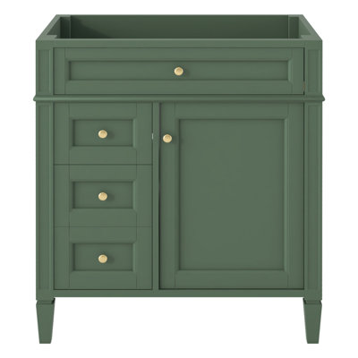 Meuble-lavabo de salle de bain 30 po sans lavabo supérieur, armoire de rangement moderne avec 2 tiroirs et un tiroir basculant