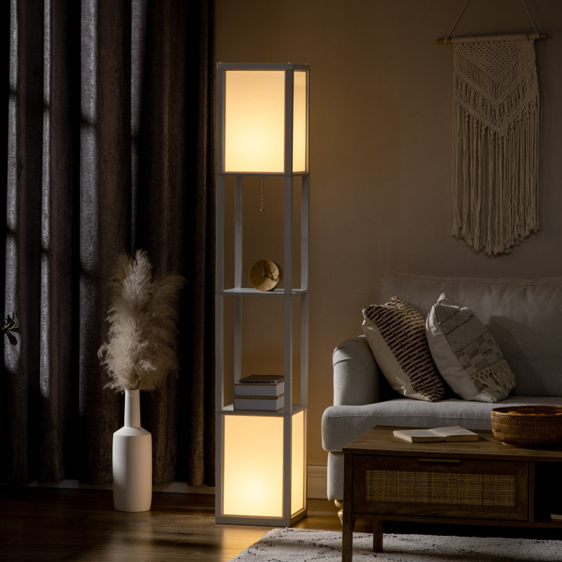 Niks 156cm Column Floor Lamp, White