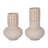 Boho Decorative Vase with Pottery Ecomix and Cane Accents - Handmade Woven Style Modern Versatile Statement Decor Piece-99378374