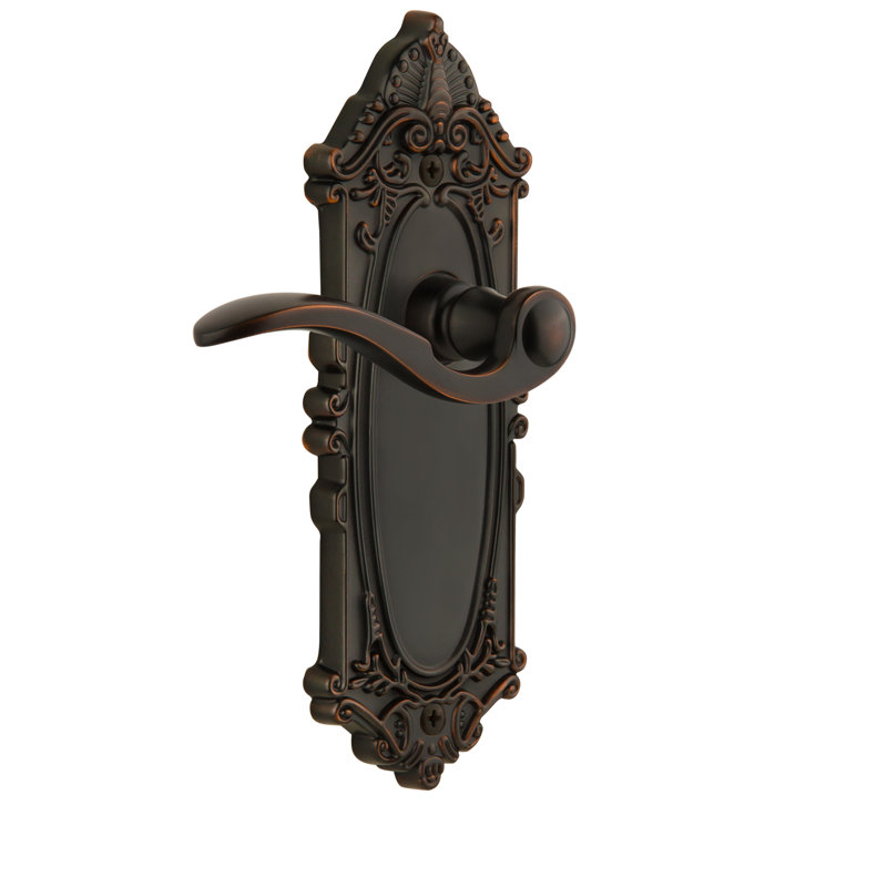 Grandeur Grande Victorian Plate Double Dummy with Bellagio Lever, Satin Nickel