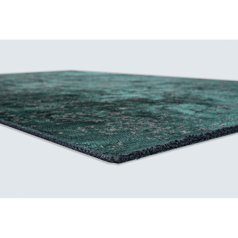 Green Toile Luxury Area Rug, Rectangle 7'10" x 9'10"