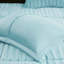 Édredon double / grand en fausse fourrure - bleu sarcelle, 2 taies décoratives chaudes grand format assorties-121327511