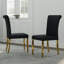 Ensemble de table de salle à manger 5 pièces Glam Gold avec 4 chaises en cuir noir et or-1558568107-1558568112-1558568108