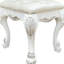 Tabouret de coiffeuse blanc Ii - capacité de poids de 220 lb, largeur de siège de 21 po, profondeur de 17 po, qualité de fabrication douce et os