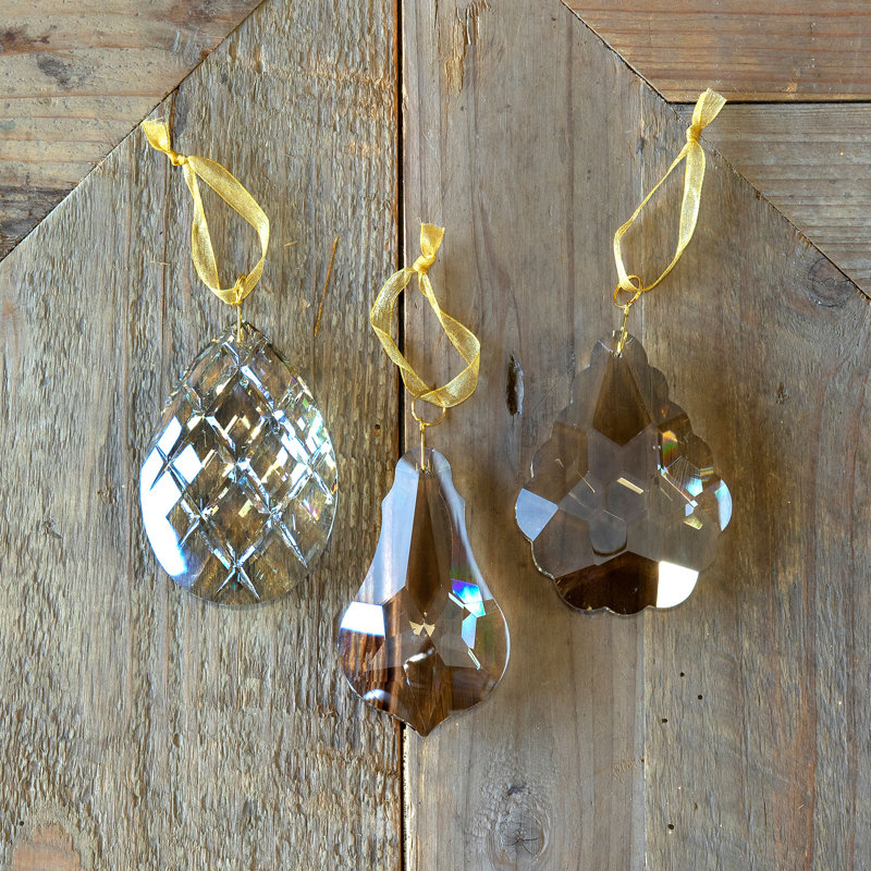 3.5'' Glass Holiday Shaped Ornament