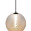 Celeste - Luminaire suspendu à DEL intégré 12 po - Abat-jour en verre Diamond - Finition bronze industriel-1957919942