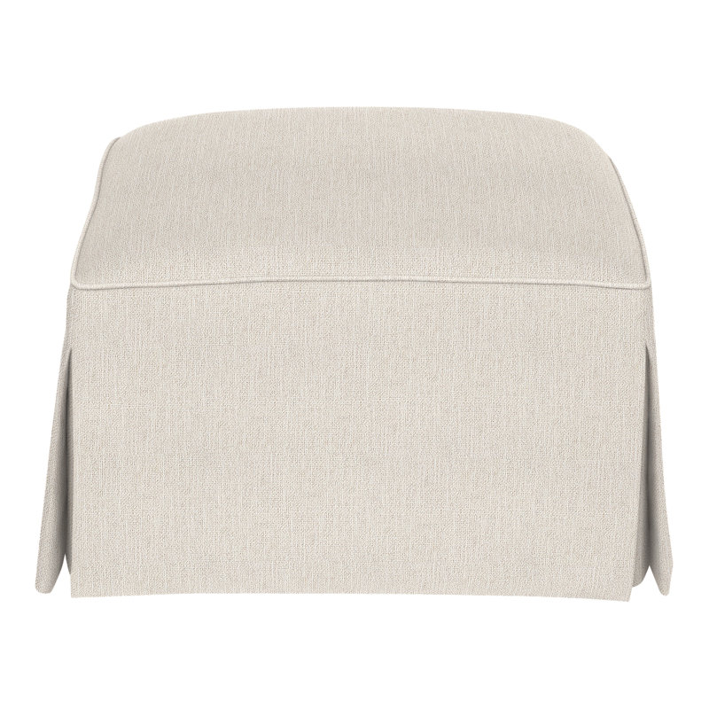 Zoe Square Ottoman, Instant Parchment