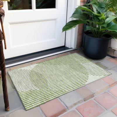 Machine Washable Indoor/Outdoor Chayden ACN1001 Green