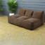Canapé double Togo à compression, en velours côtelé marron, 135 x 99 x 66 cm, canapé moderne pour la maison-1525835391