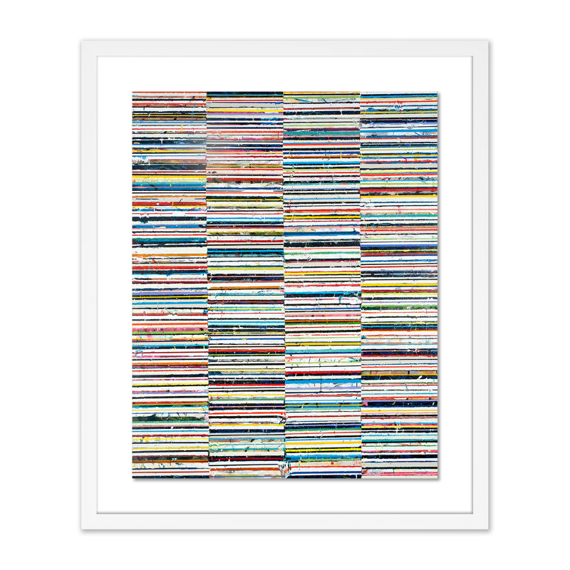 Dash #9 Painting by Brad Ellis, 24" H x 20" W x 1.5" D, White