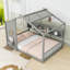 Lit maison en bois avec tablette de rangement-870081484-870081486