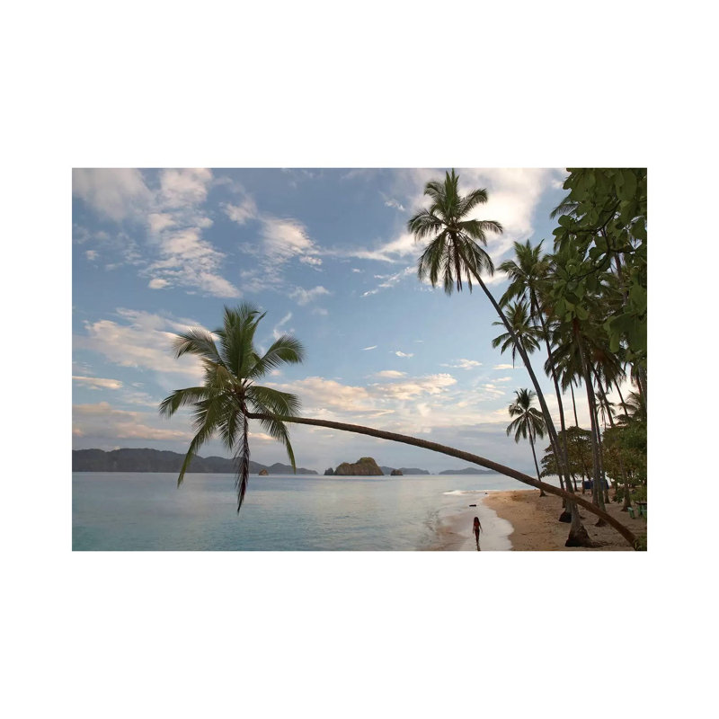 Tourist Walking Along Beach, Tortuga Island, Costa Rica by Tim Fitzharris - Wrapped Canvas Print, 20.32 cm H x 30.48 cm W