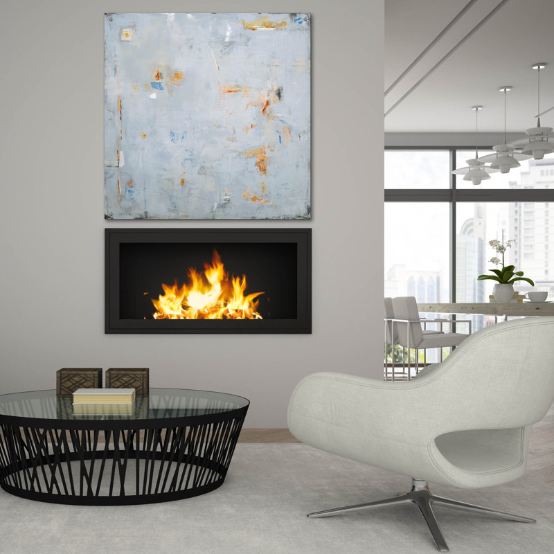  «Abstract In Blue 2» par Jodi Major, art mural en verre acrylique, 36 po x 36 po, H 36 po x l 36 po