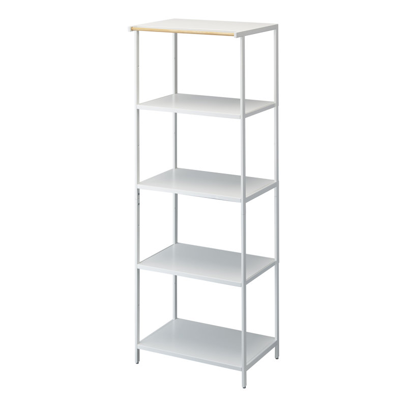 White Steel 67-Inch Adjustable 5-Tier Storage Rack