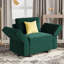 Fauteuil simple rembourré en velours avec rangement Nakash-1746673544