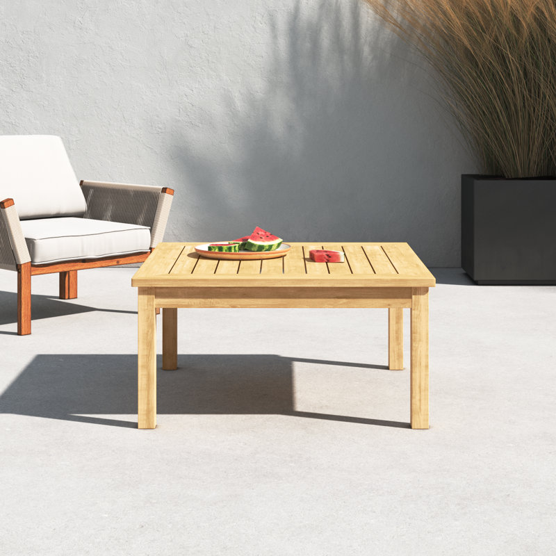 Knightly Square Teak Outdoor Coffee Table , 36'' in. W 36'' in. D