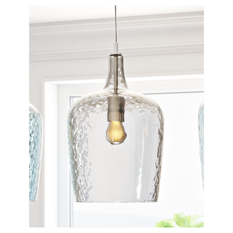 Glass 1 - Light Chrome Jar Pendant, Clear