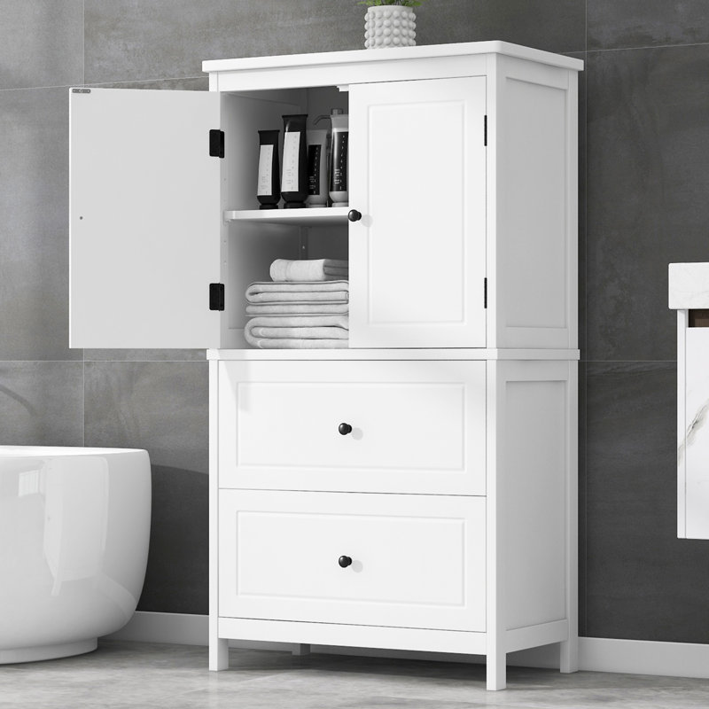 Armoire de rangement pour salle de bain, Blanc
