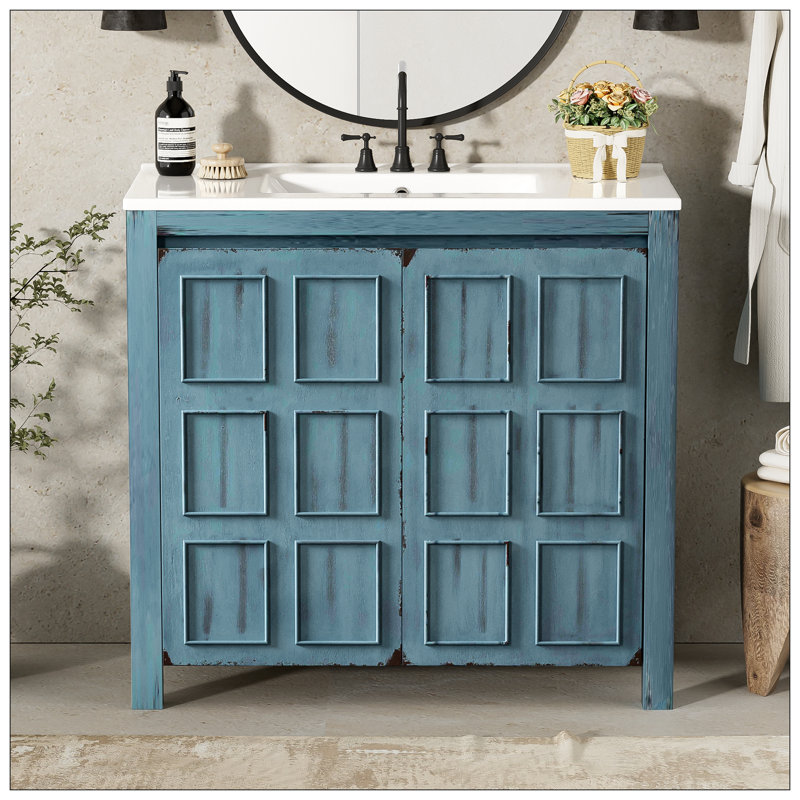 Vanities For Bathroom, Retro Blue