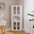 Accent Metal Sturdy Tall Corner Storage Cabinet For Kitchen Home Office-2022147908