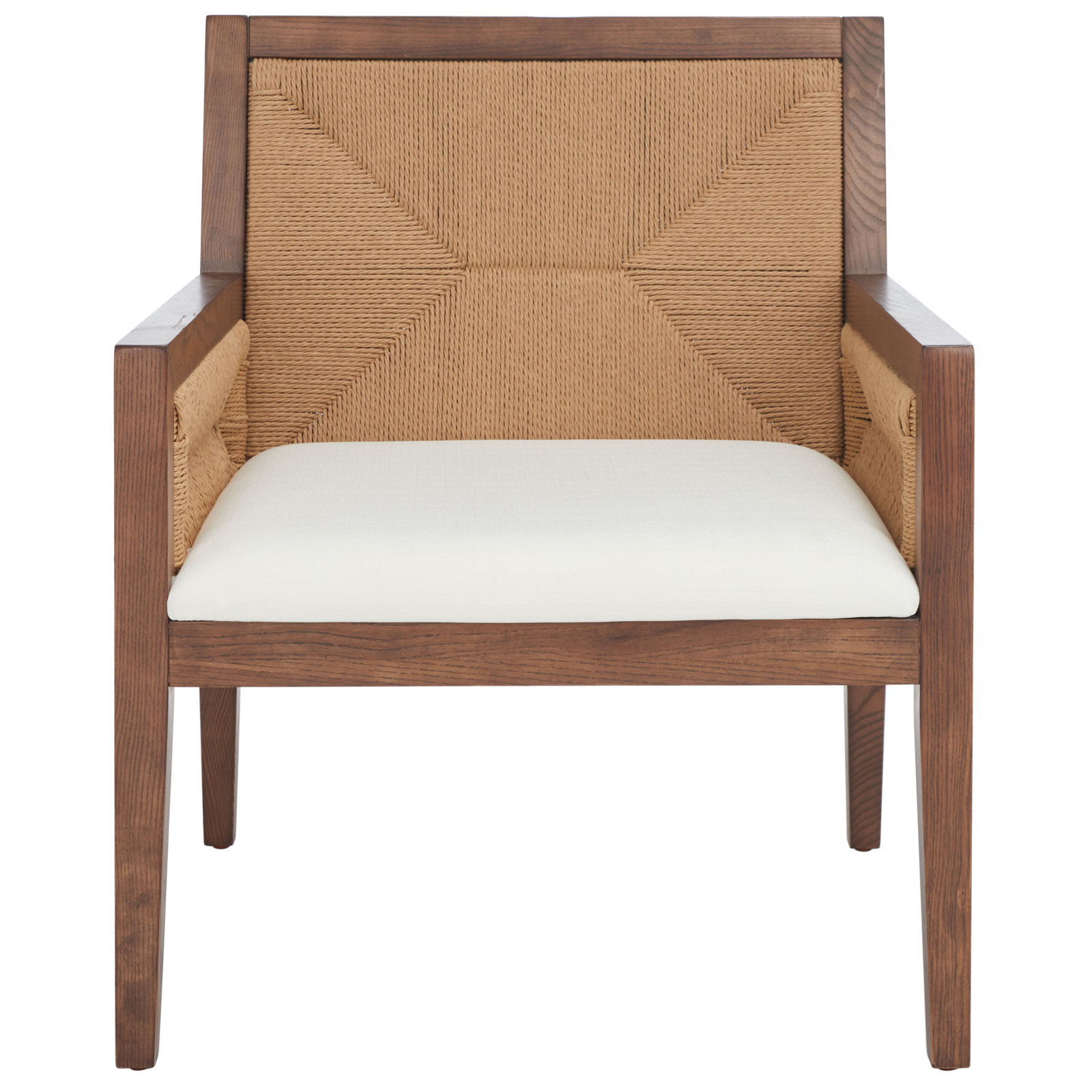 Hudgins Woven Accent Chair, Walnut
