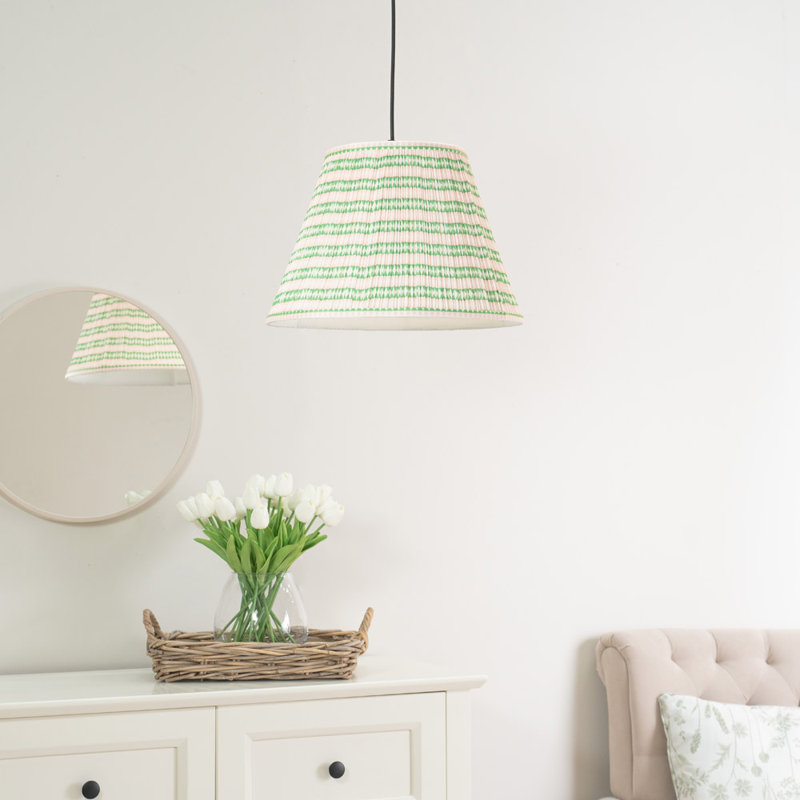 Riza Fabric Tapered Lamp Shade ( Clip On ) in Pink, 22cm H x 41cm W x 41cm D