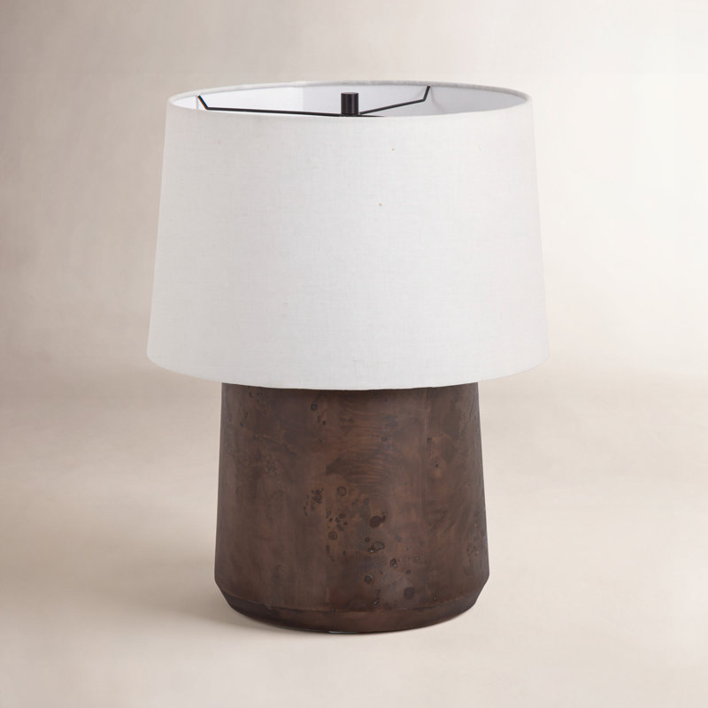 Daxton Table Lamp, Light Mappa Burl