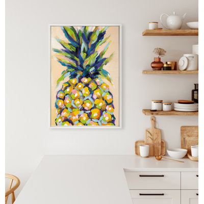 Pineapple Study No 2 by Rachel Christopoulos Framed Canvas Wall Art Print