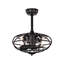 Ventilateur de plafond à cage Ali avec lumières, télécommande et 3 vitesses (ampoule non incluse)