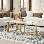 Metallic Bright Gold Carved Leg Coffee Table