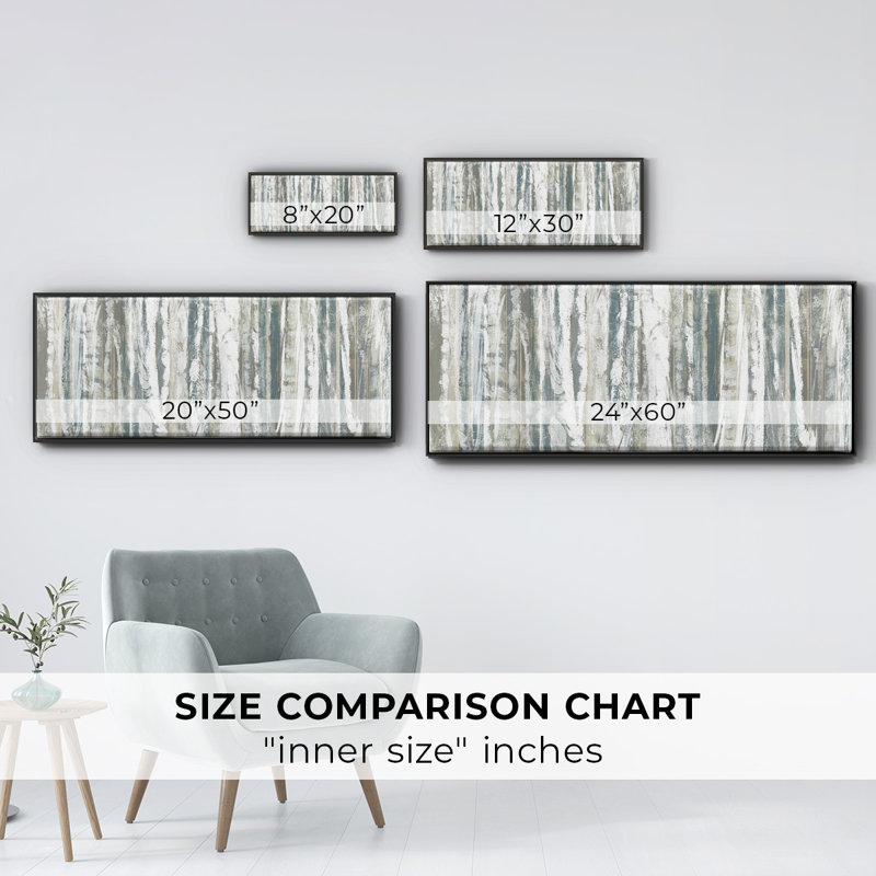 Treeline Strata I- Framed Canvas