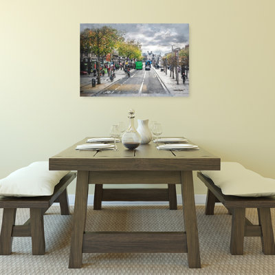Paysage urbain d'automne, art urbain abstrait